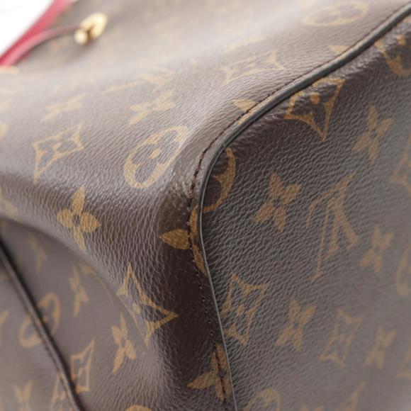 LOUIS VUITTON NeoNoe Monogram Freesia Shoulder Bag Coated Canvas Leather Brown P - Picture 8 of 9